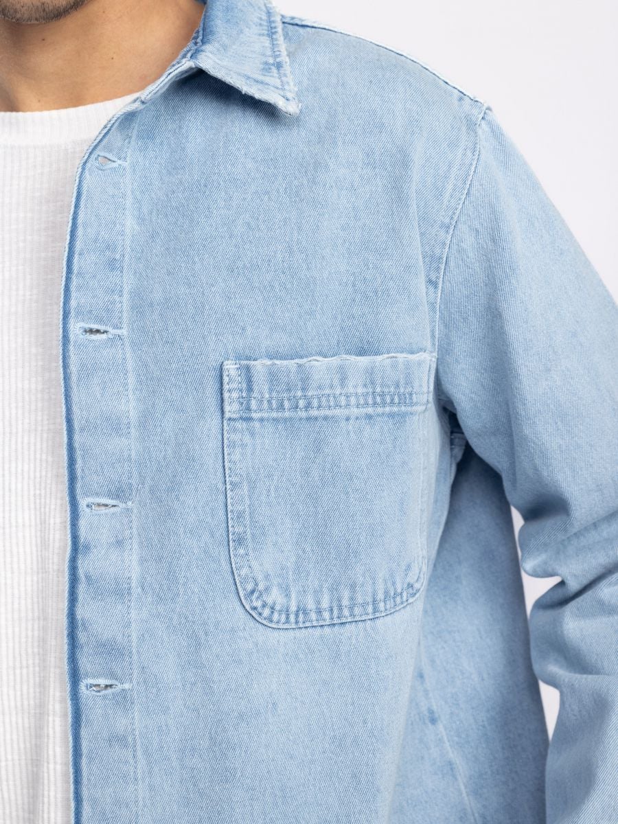 גקט אובר שירט לגבר עם כיס קדמי