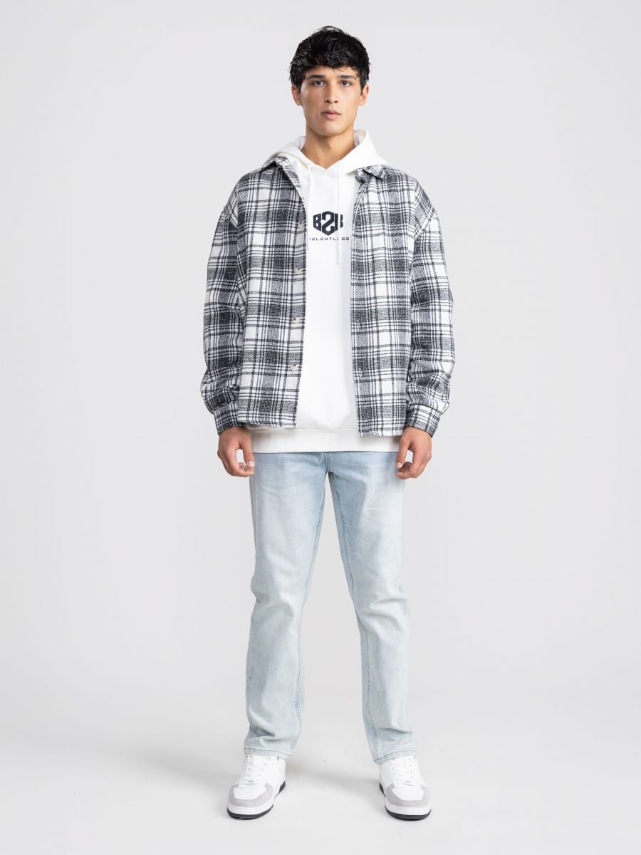 גקט אובר שירט משובץ לגבר