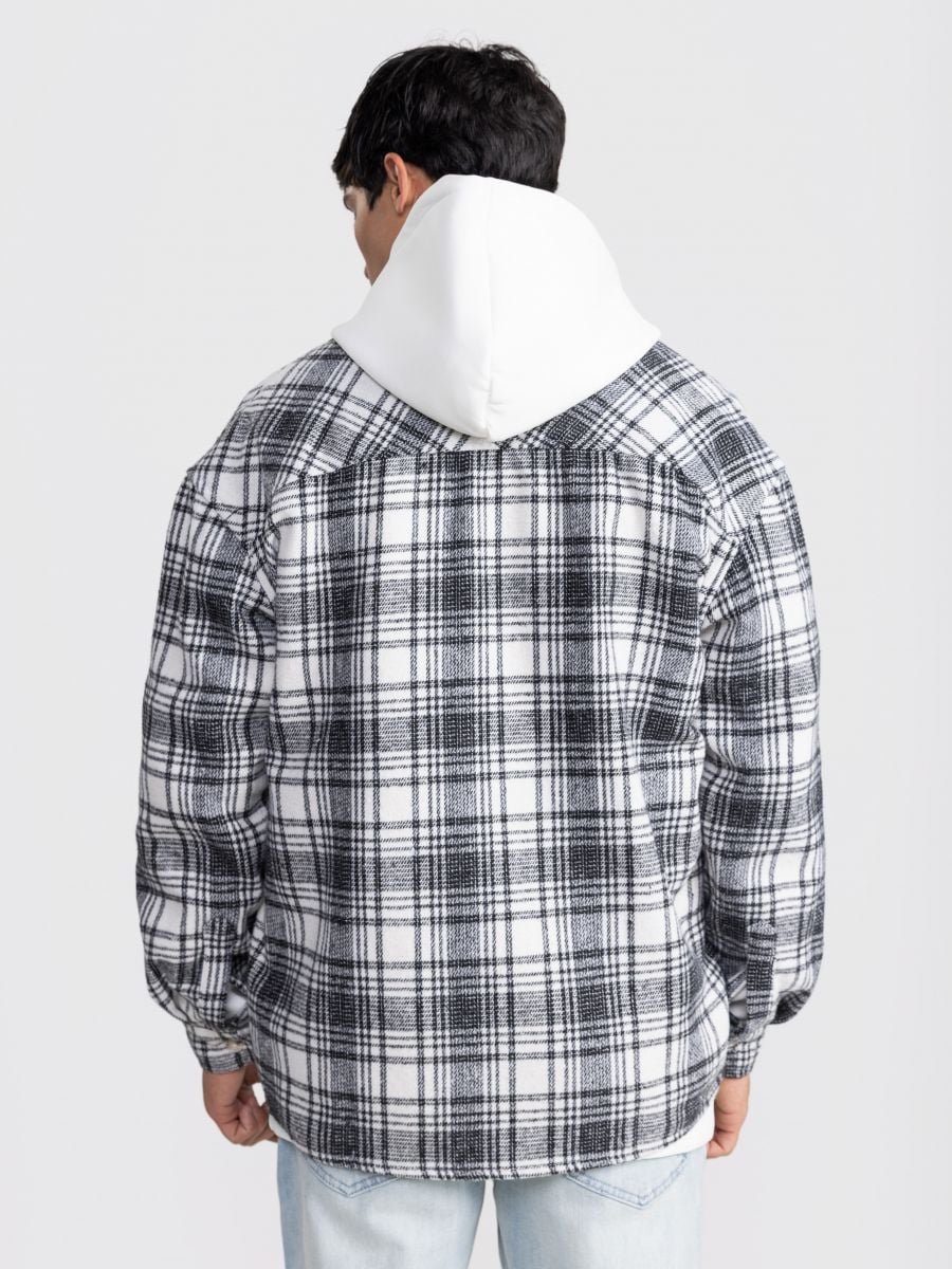 גקט אובר שירט משובץ לגבר