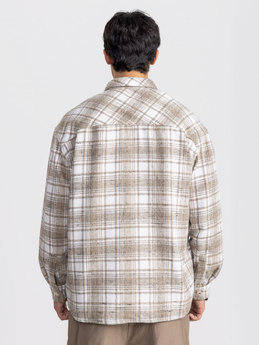 גקט אובר שירט משובץ לגבר