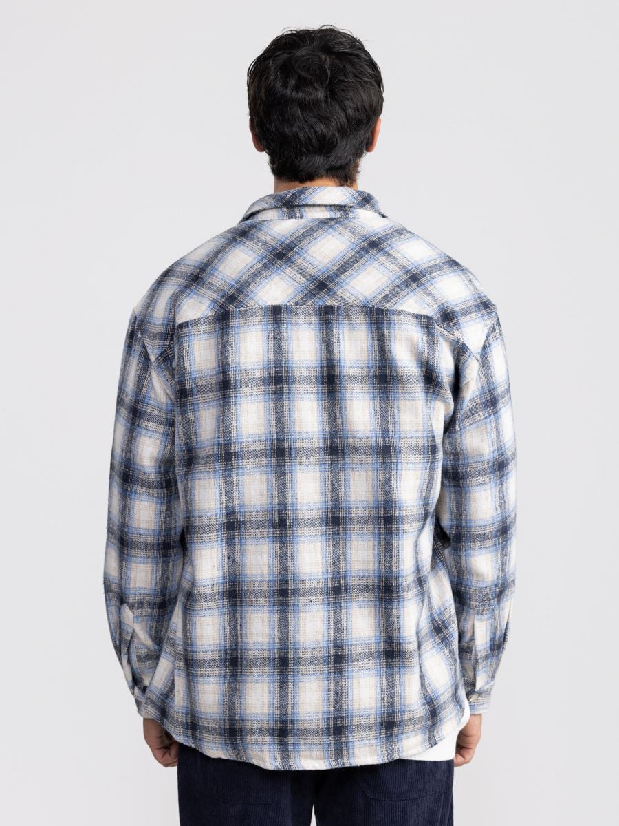 גקט אובר שירט משובץ עם כפתורים