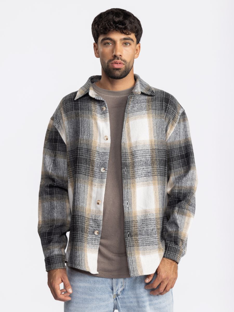 גקט משבצות אובר שירט