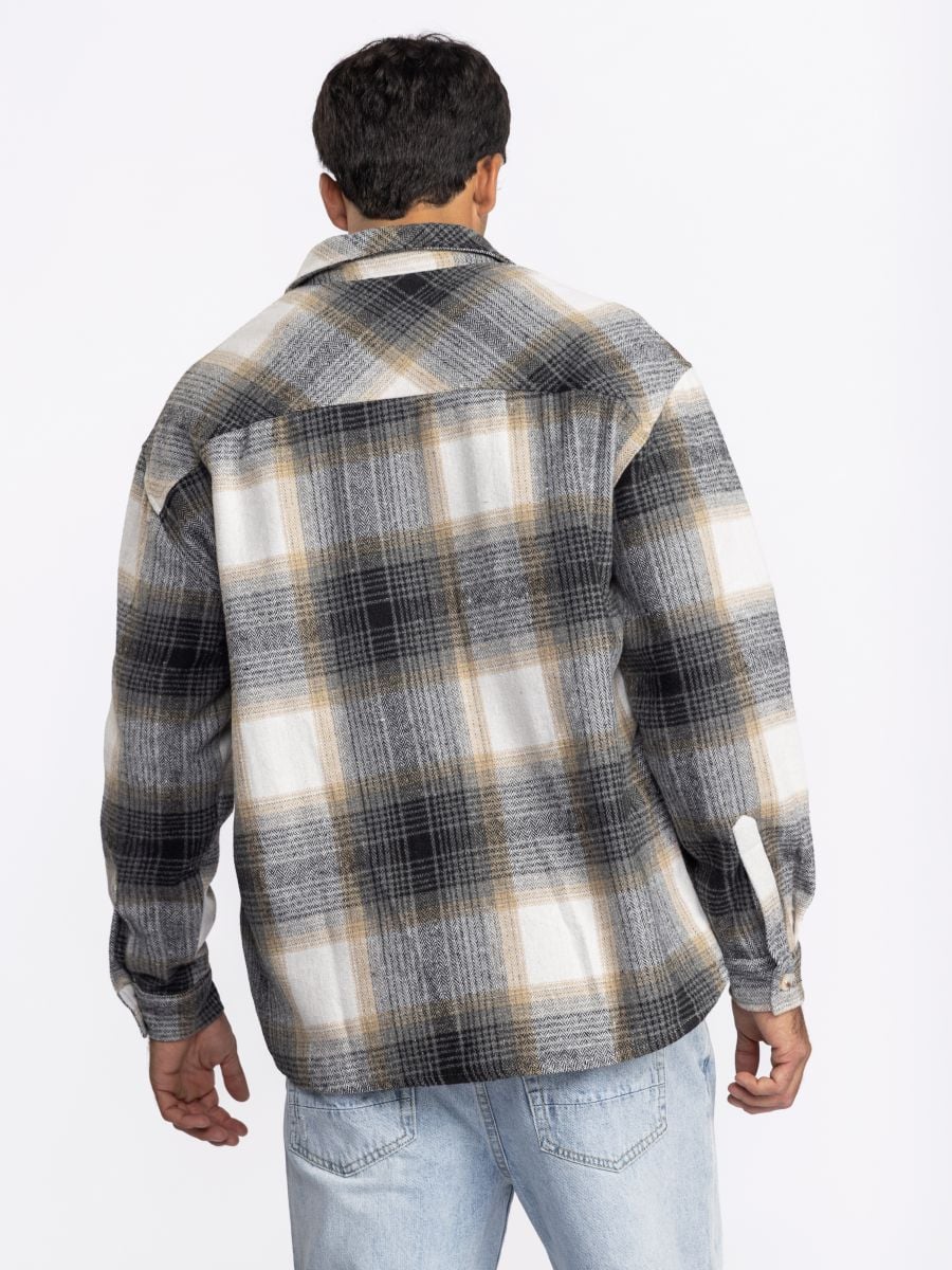 גקט משבצות אובר שירט