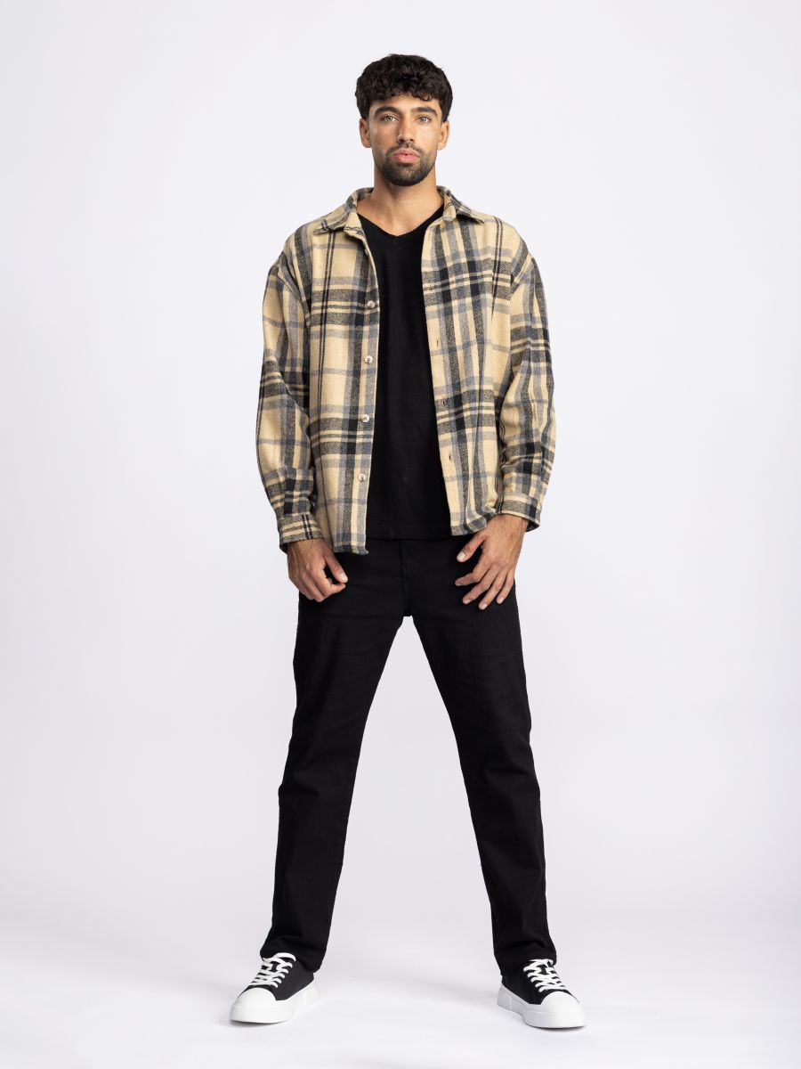 גקט משבצות אובר שירט