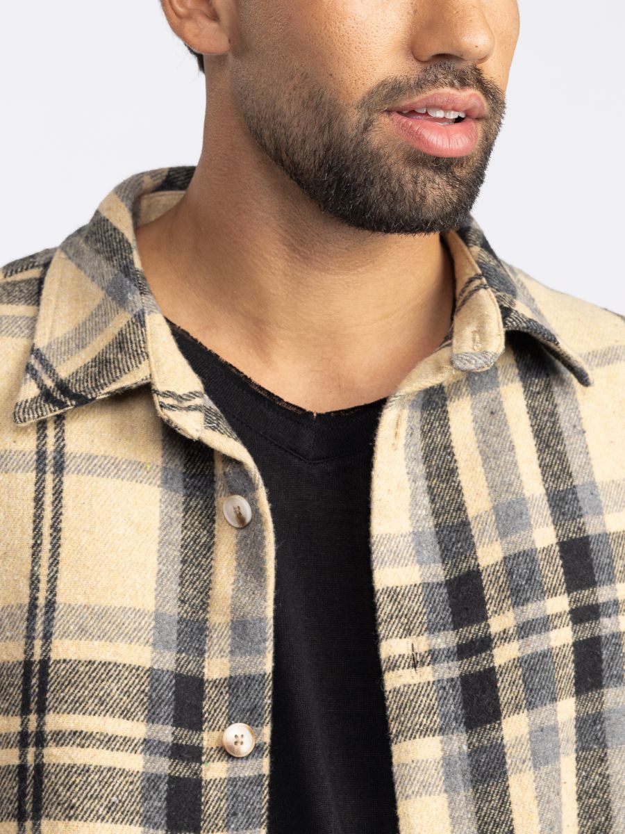 גקט משבצות אובר שירט