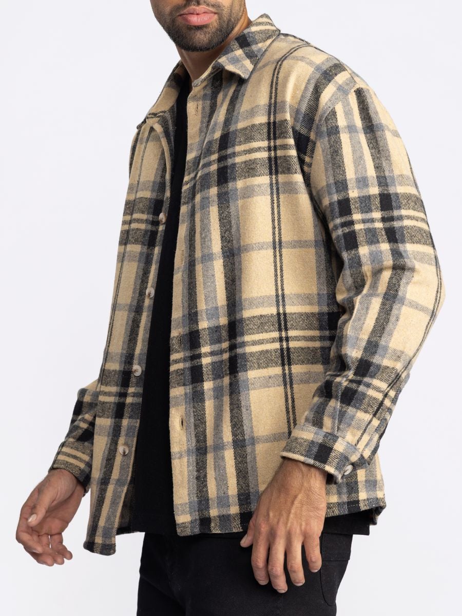 גקט משבצות אובר שירט