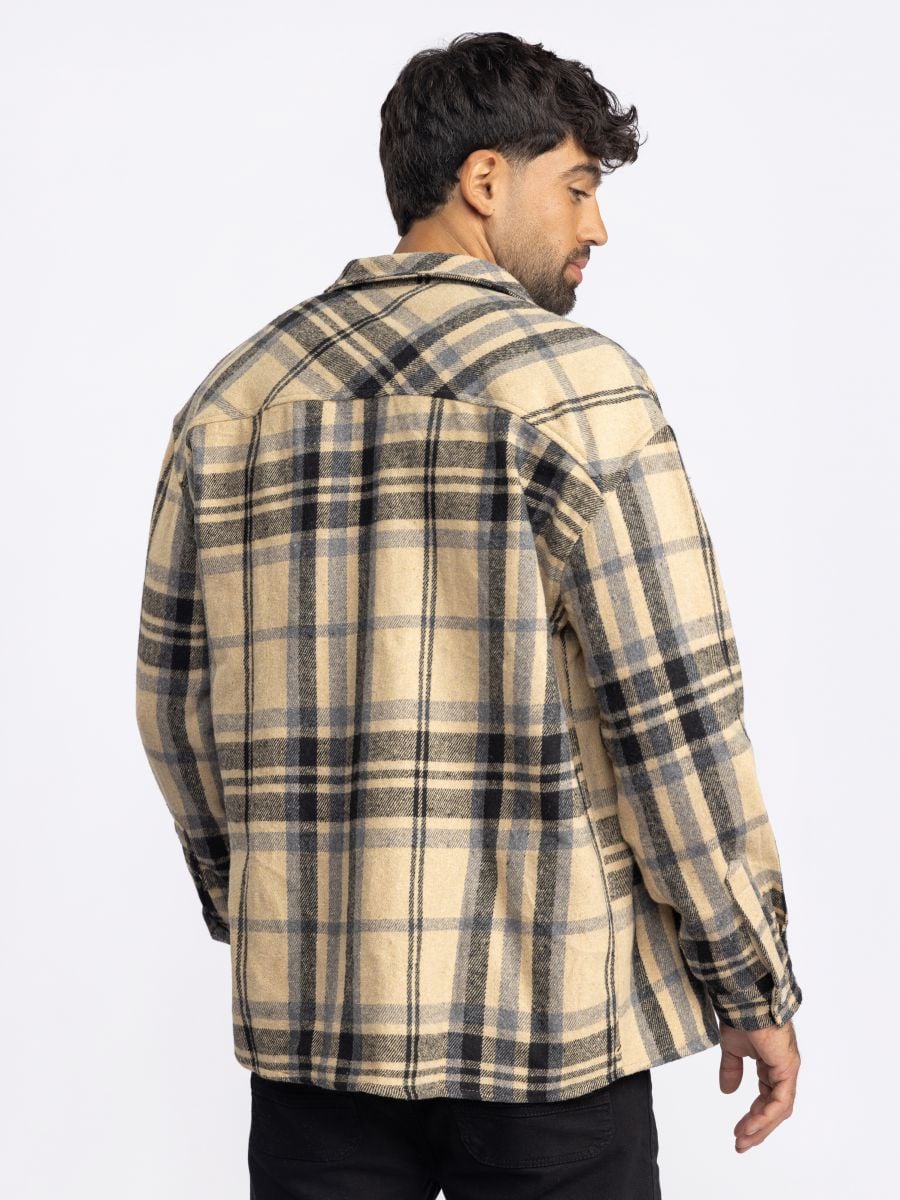 גקט משבצות אובר שירט