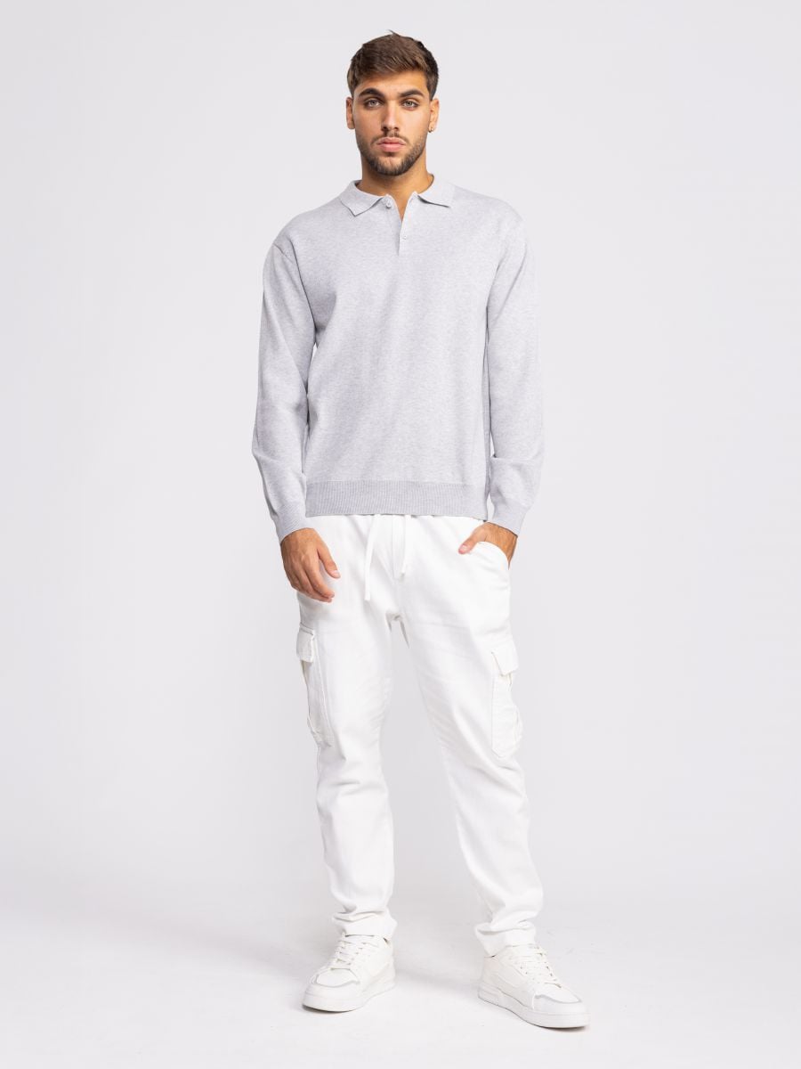 חולצת פולו סרוגה לגבר