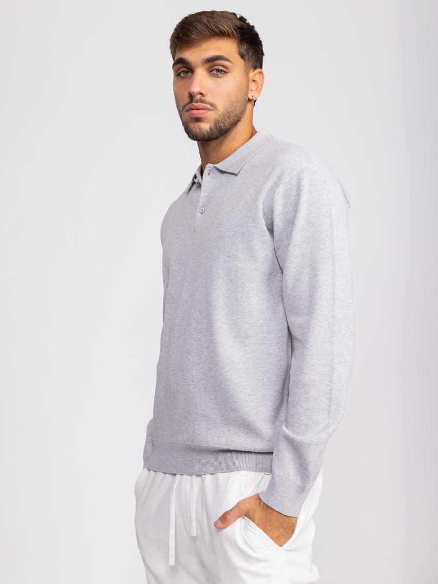 חולצת פולו סרוגה לגבר