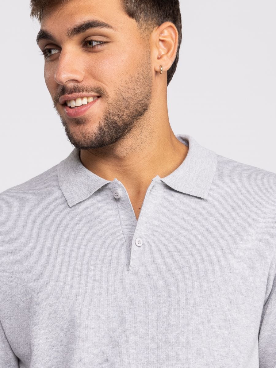 חולצת פולו סרוגה לגבר