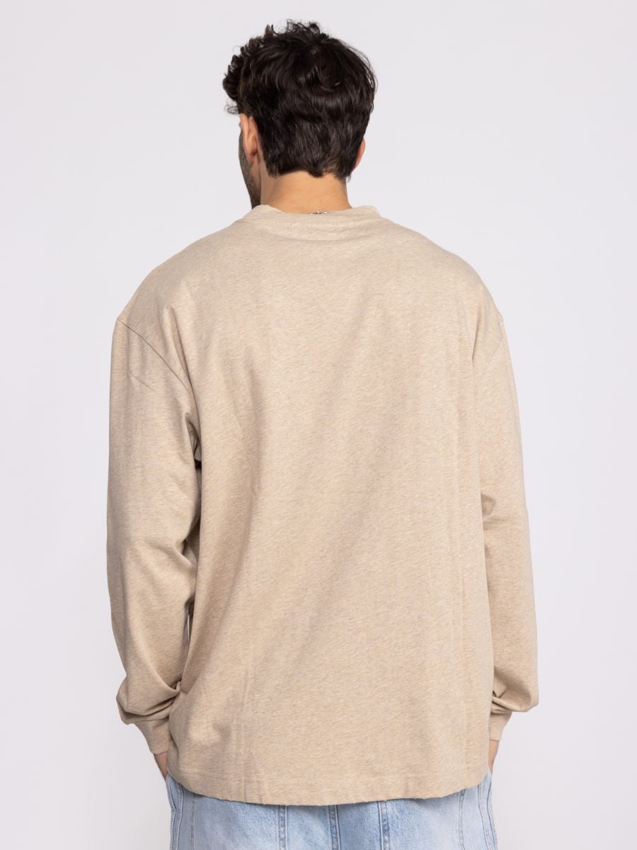 חולצת לונג סליב כותנה לגבר