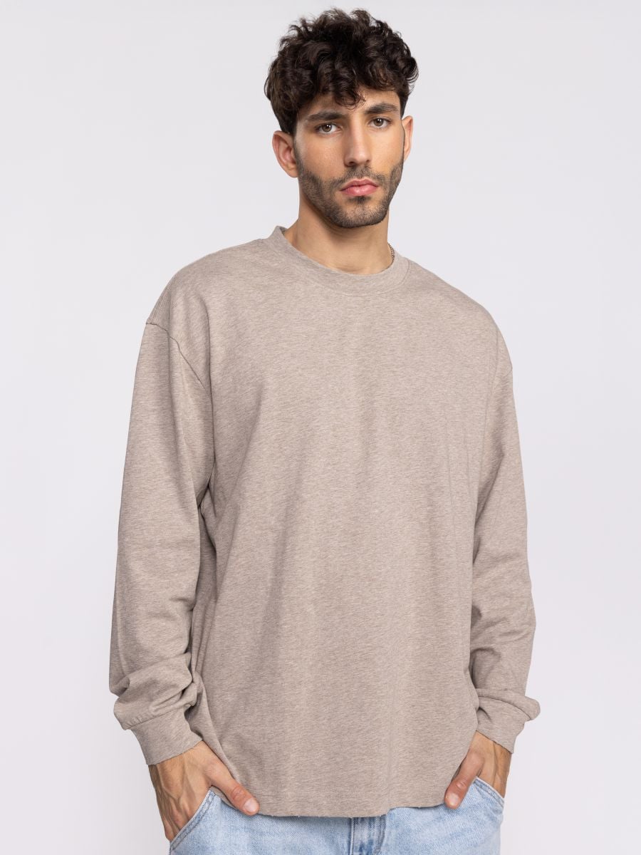 חולצת לונג סליב כותנה לגבר