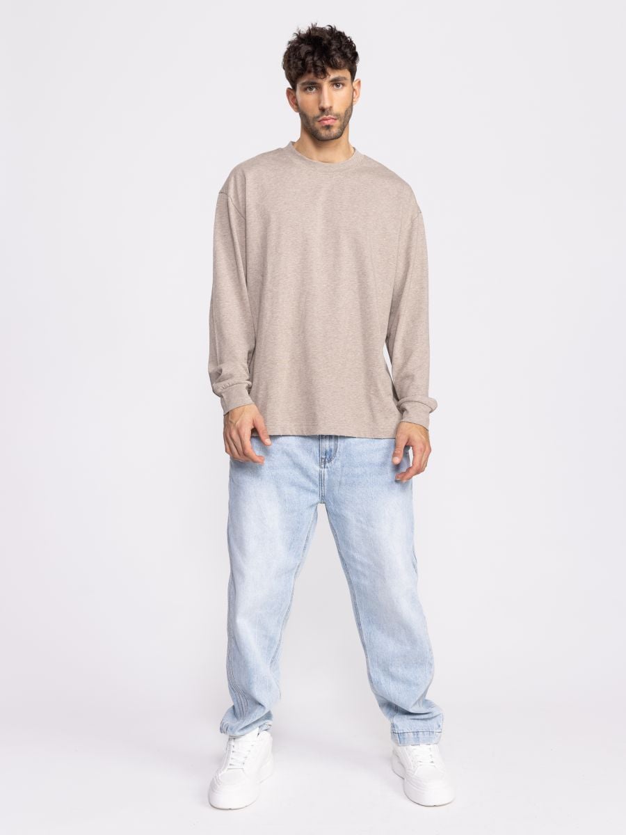 חולצת לונג סליב כותנה לגבר