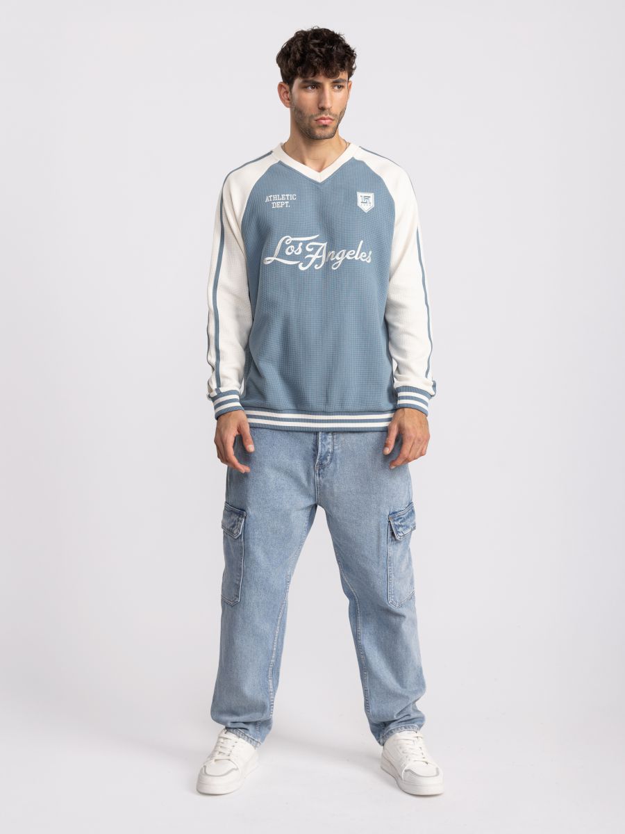 ווטשרט לגבר בגזרת רגלן עם הדפס Los Angeles