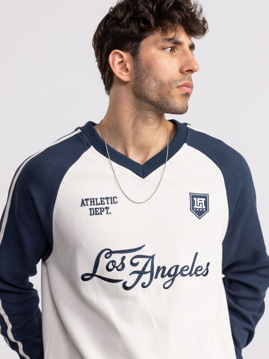 ווטשרט לגבר בגזרת רגלן עם הדפס Los Angeles