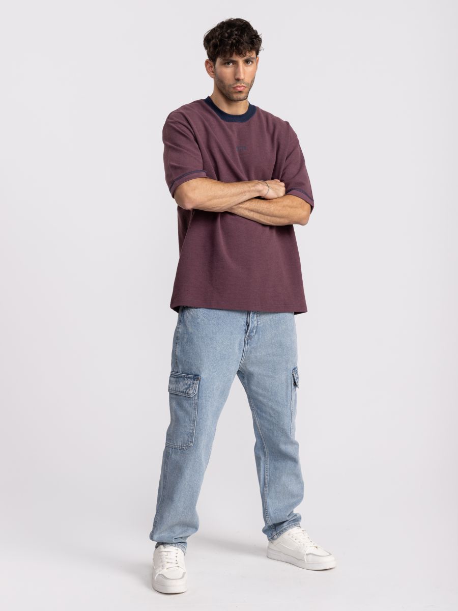 חולצת טי שירט אוברסייז לגבר RICH