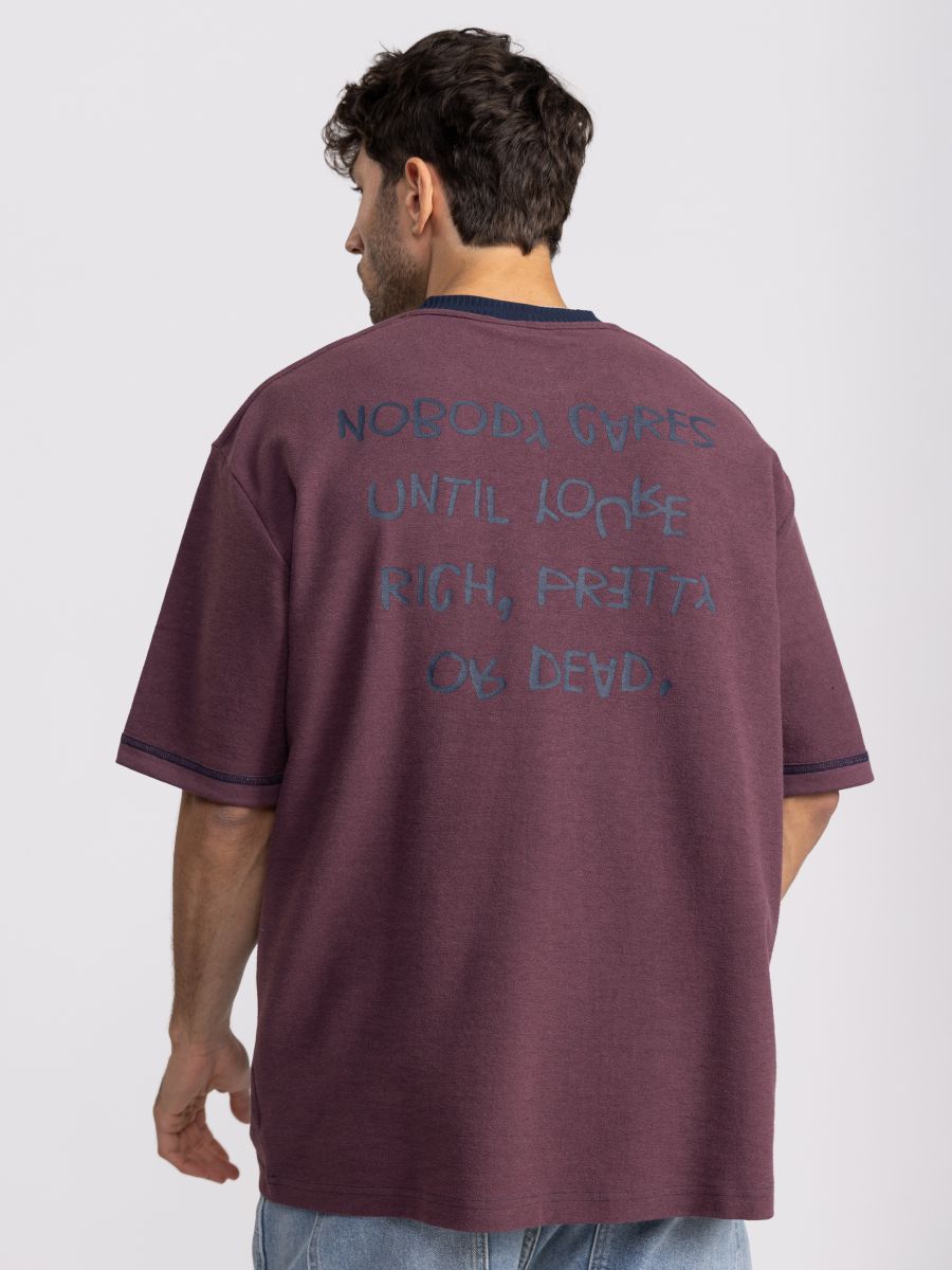 חולצת טי שירט אוברסייז לגבר RICH