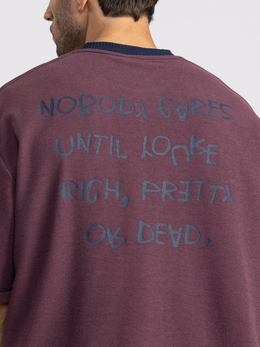 חולצת טי שירט אוברסייז לגבר RICH