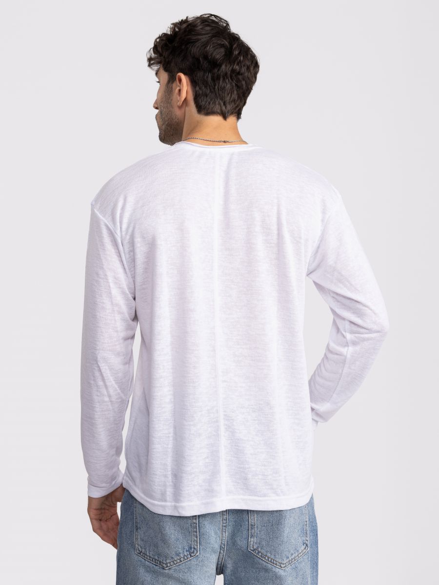 חולצת טי שירט לגבר עם תפר בגב