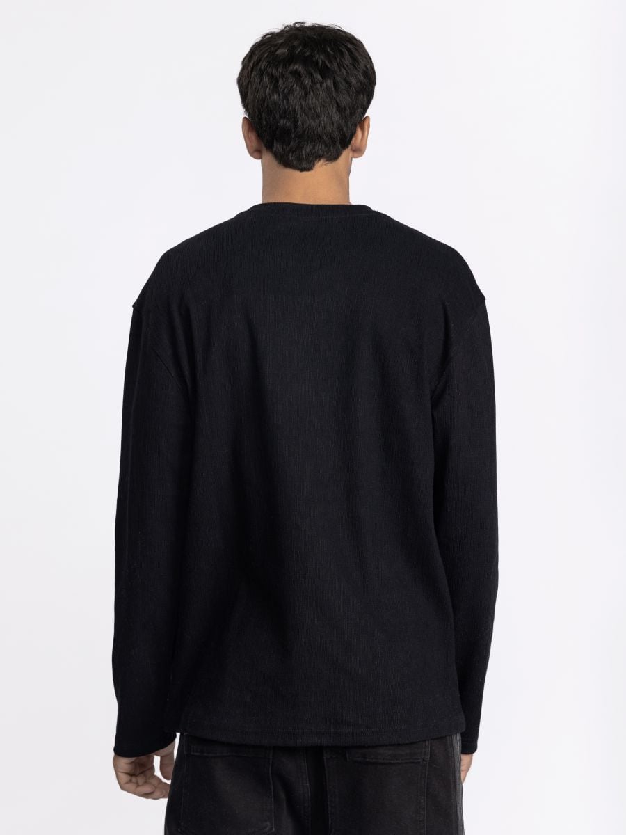 חולצת טי שירט לונג סלאב טקסטורלית