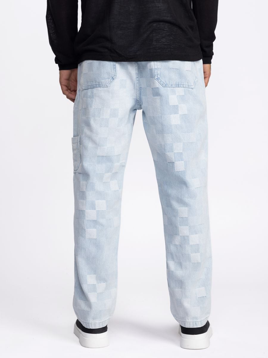 גינס לגבר עם  דוגמת פיקסלים