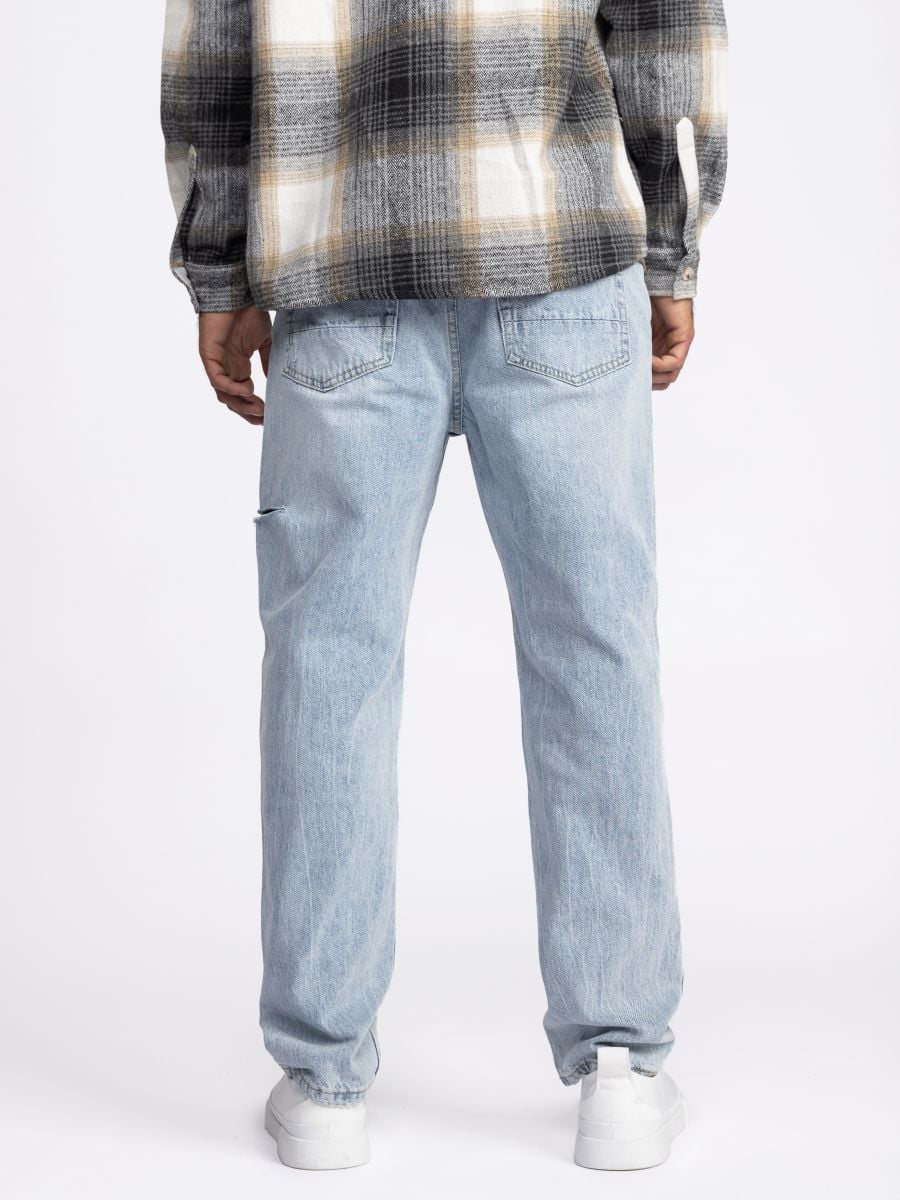 ג’’ינס קרעים משופשף לגבר