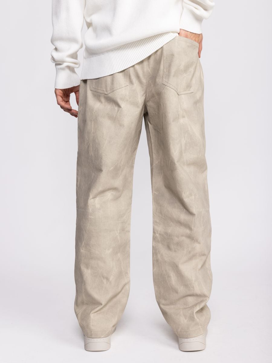 מכנסי בד עם פסי צד