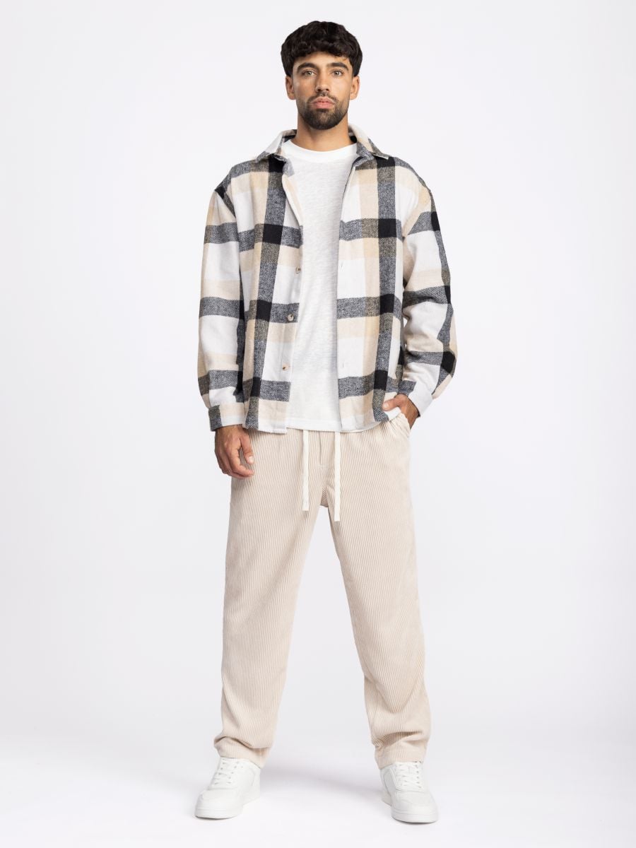 מכנסי בד קורדרוי ארוכים לגבר