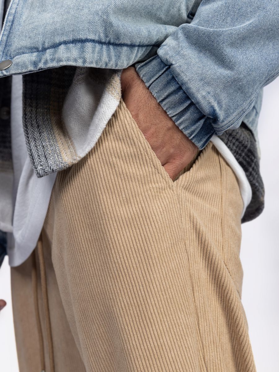 מכנסי מכנס קורדרוי לגבר