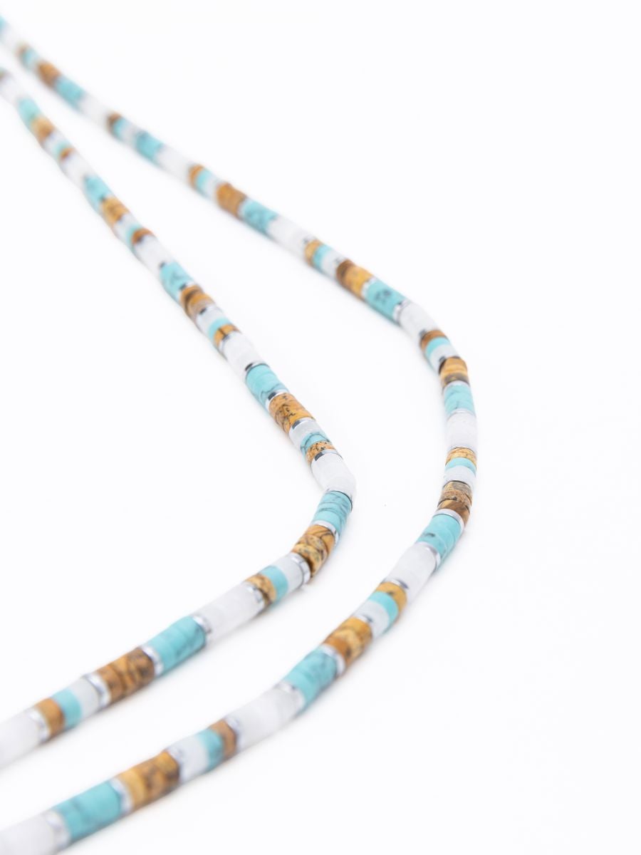 שרשרת חרוזים צבעונית לגבר