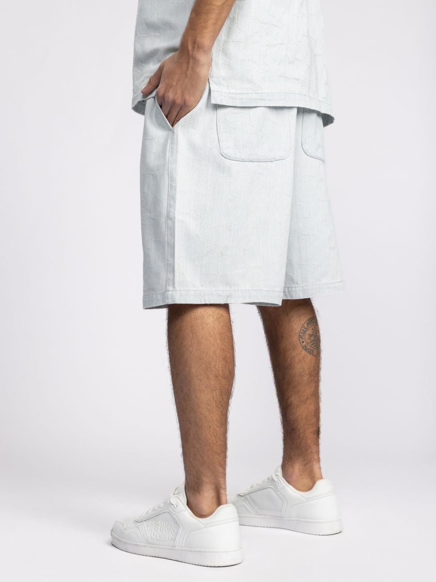 מכנסיים קצרים לגבר מבד טקסטורלי