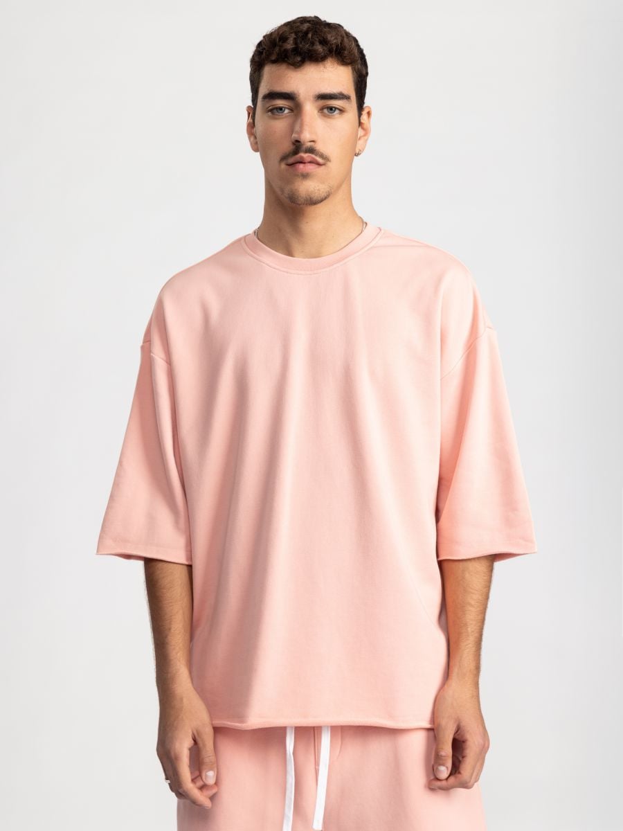 חולצה קצרה עם סיומת פרומה