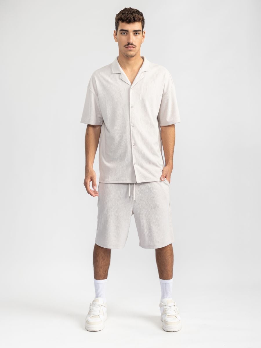 מכנסי ריזורט מבד טקסטורלי