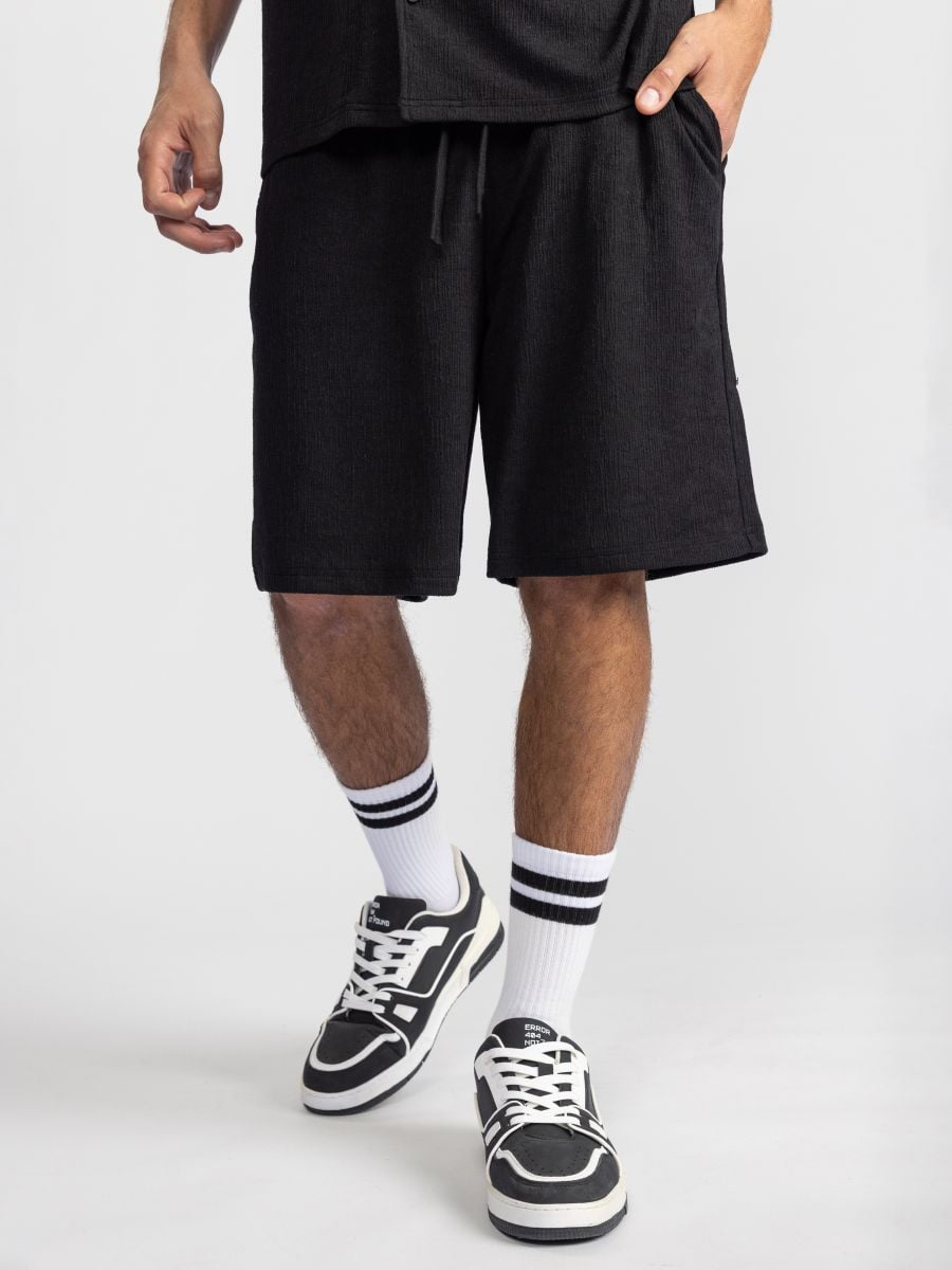 מכנסי ריזורט מבד טקסטורלי