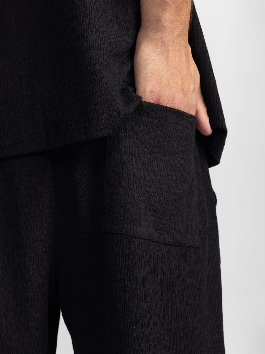 מכנסי ריזורט מבד טקסטורלי