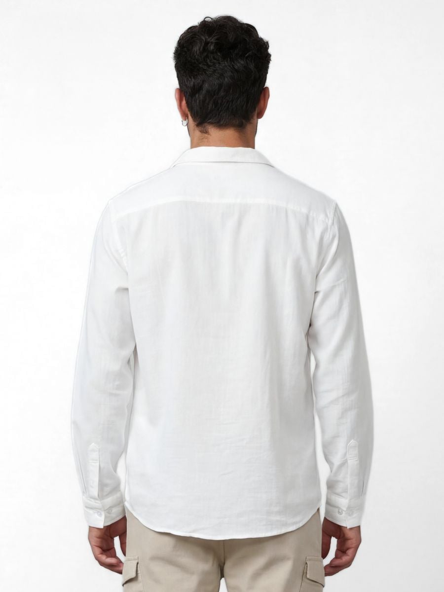 חולצה מכופתרת מבד טקסטורלי