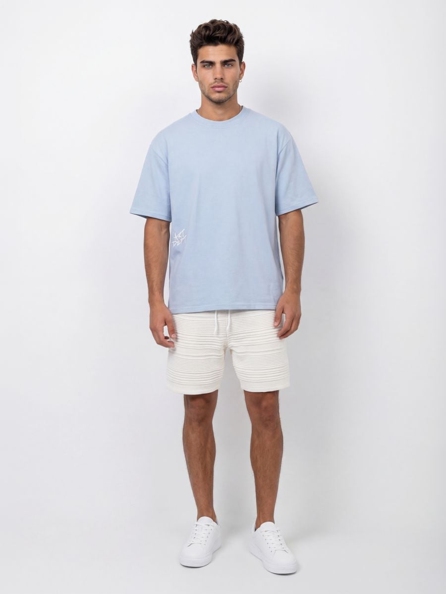 ברמודת בד לגבר עם טקסטורת פסים