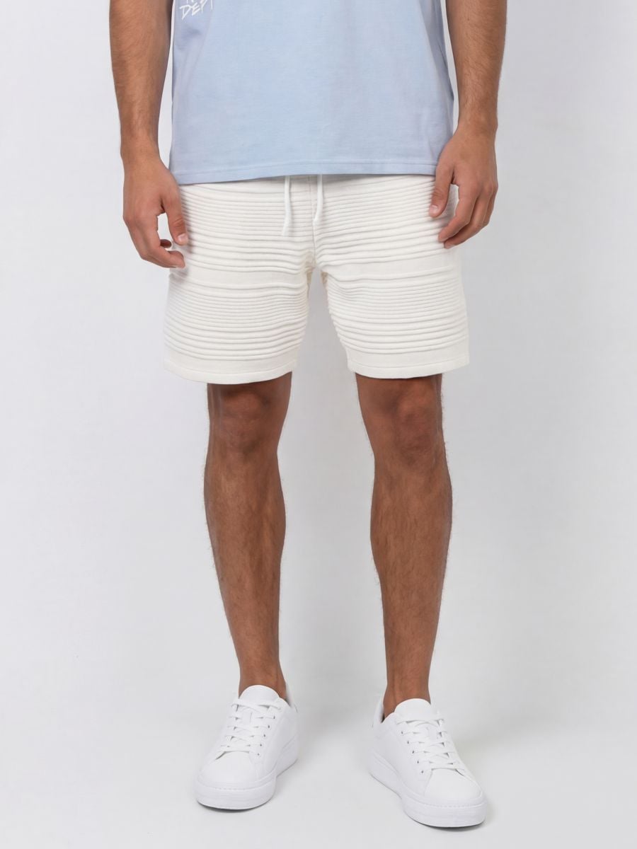 ברמודת בד לגבר עם טקסטורת פסים