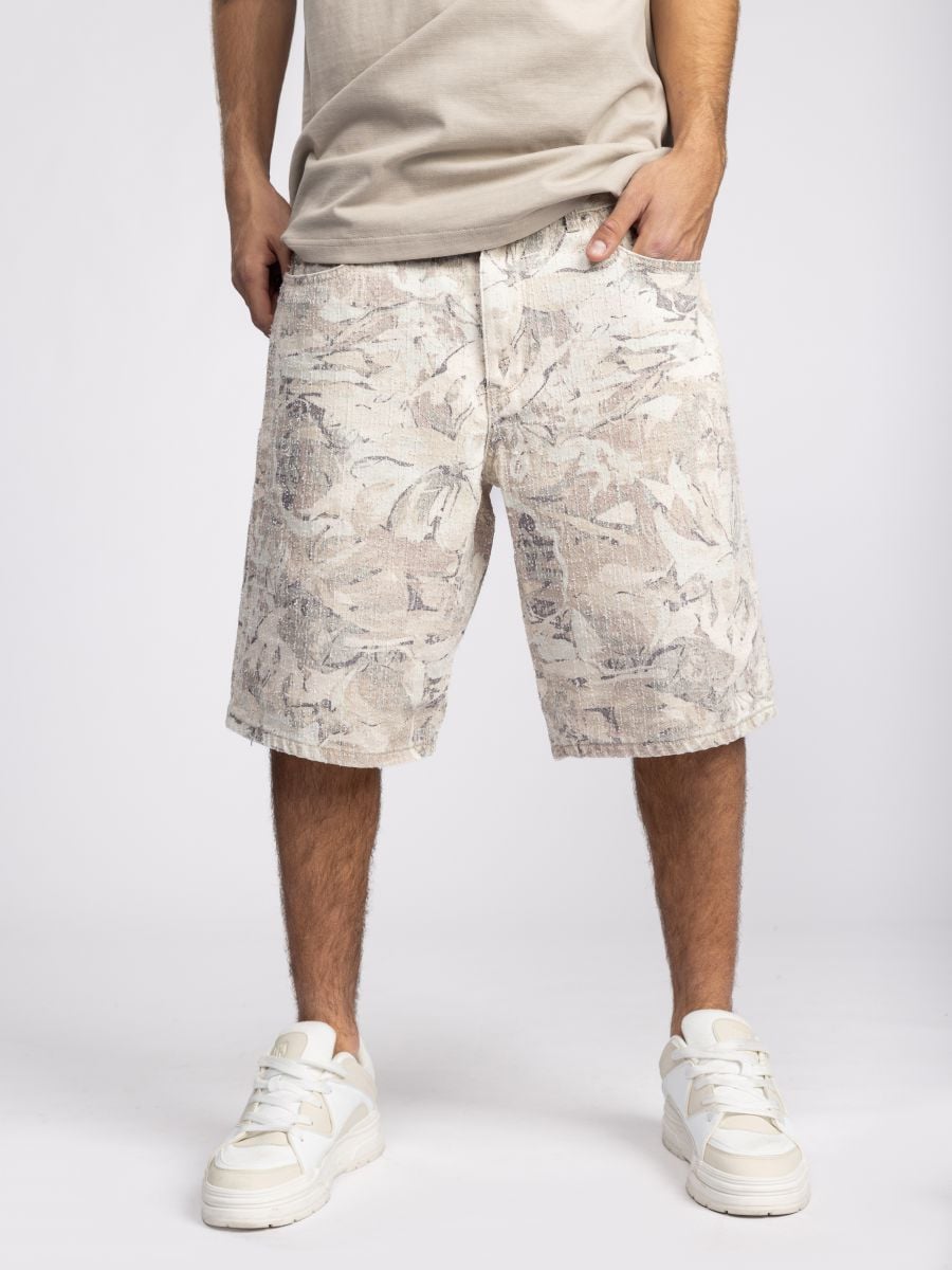 ברמודות בד לגבר בהדפס טרופי