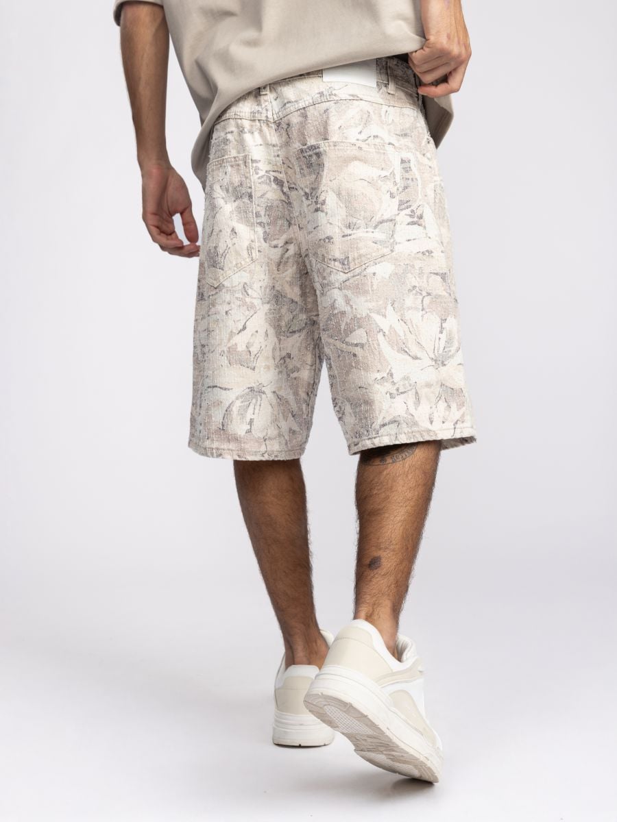 ברמודות בד לגבר בהדפס טרופי