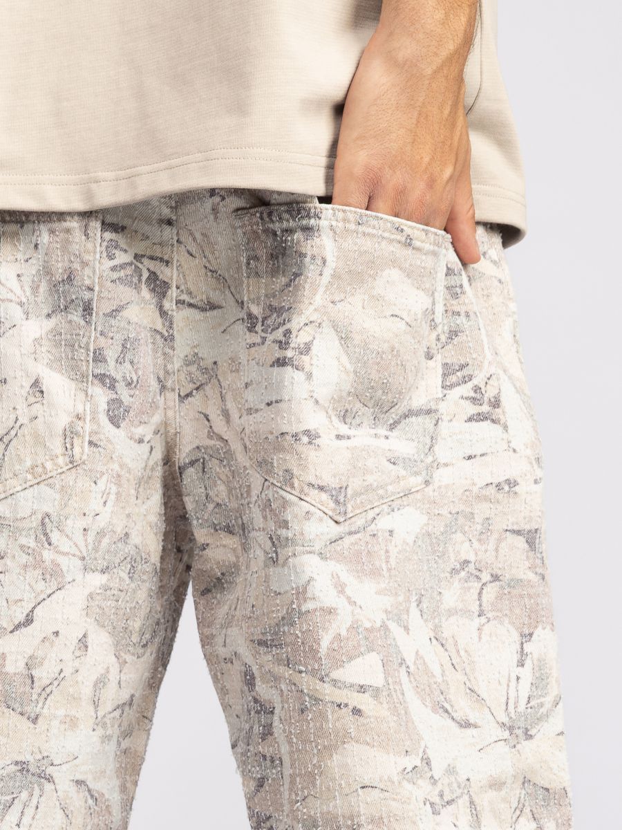 ברמודות בד לגבר בהדפס טרופי