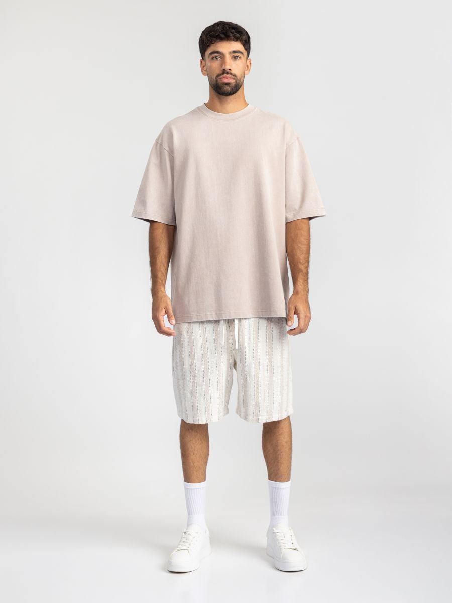 ברמודות בד עם טקסטורת פסים