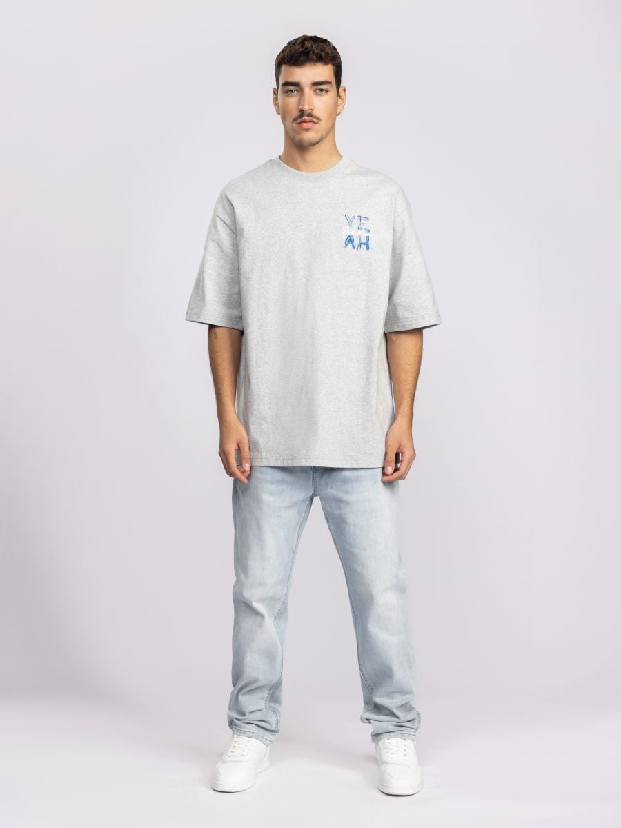 טי שירט אוברסייז לגבר YEAH