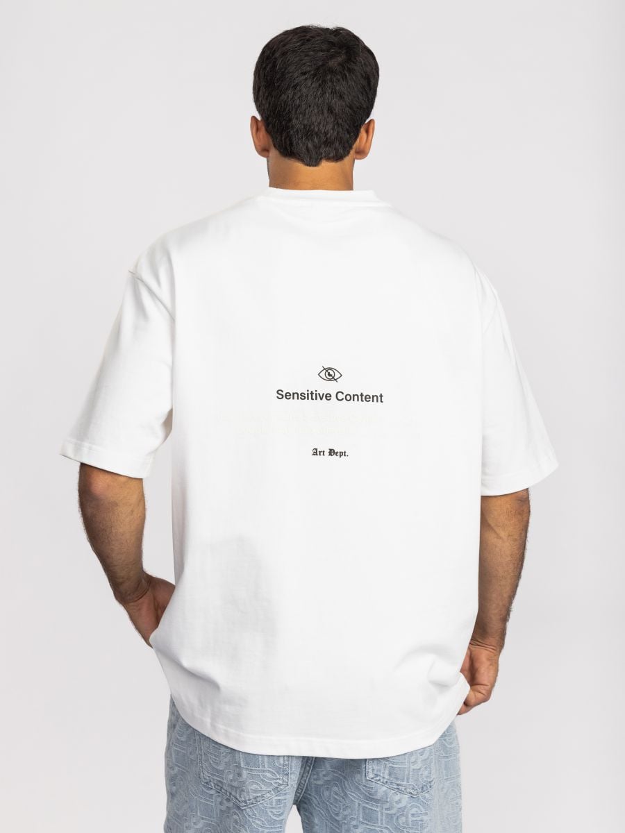 טישרט אובר סייז לגבר Sensitive Content