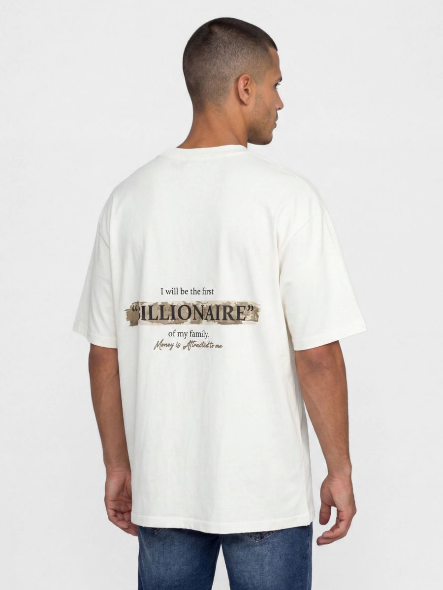 טי שירט אוברסייז לגבר BILLIONAIRE