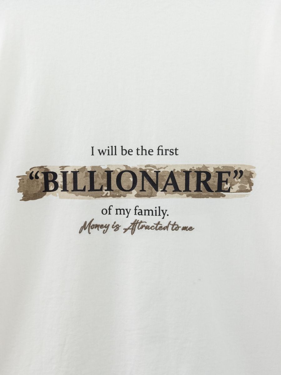 טי שירט אוברסייז לגבר BILLIONAIRE