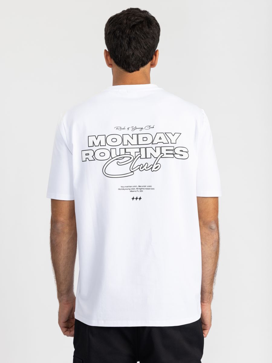 טי שירט ווש לגבר MONDAY ROUTINES