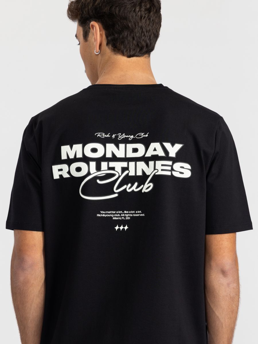 טי שירט ווש לגבר MONDAY ROUTINES