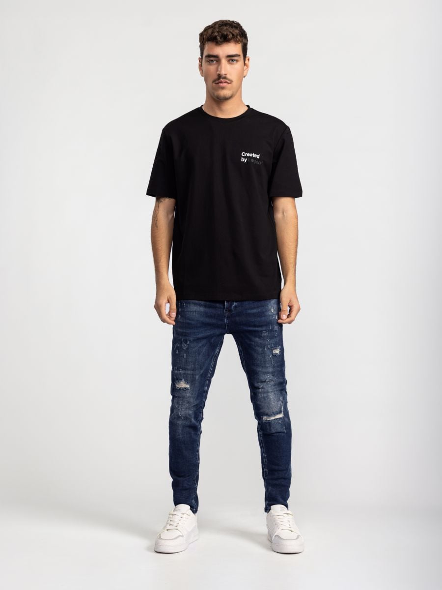 גינס לגבר עם קרעים ושטיפות