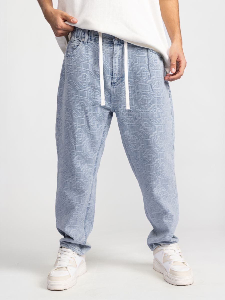 גינס לגבר עם דוגמת טקסטורה